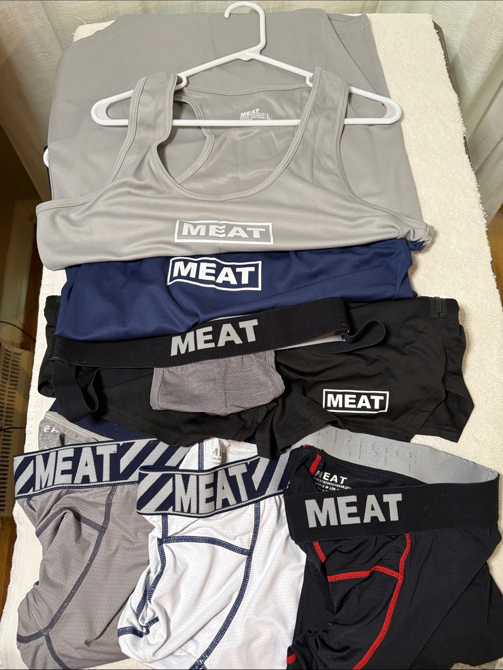MEAT Athletic Tank & leggings Set in Gray, Navy, Black. Sells as a bundle